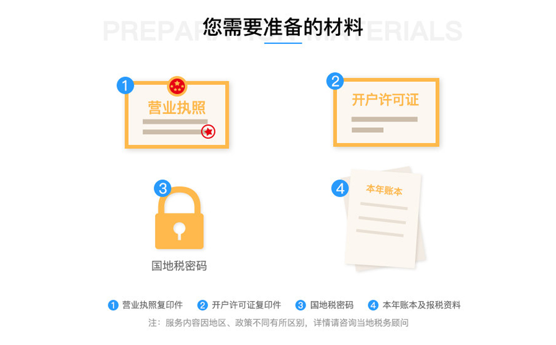 關(guān)于西安代理記賬需要的資料